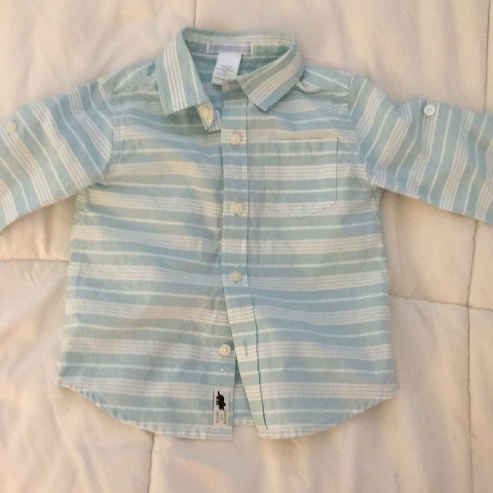 Janie & Jack little boys dress shirt size 12-18 ms